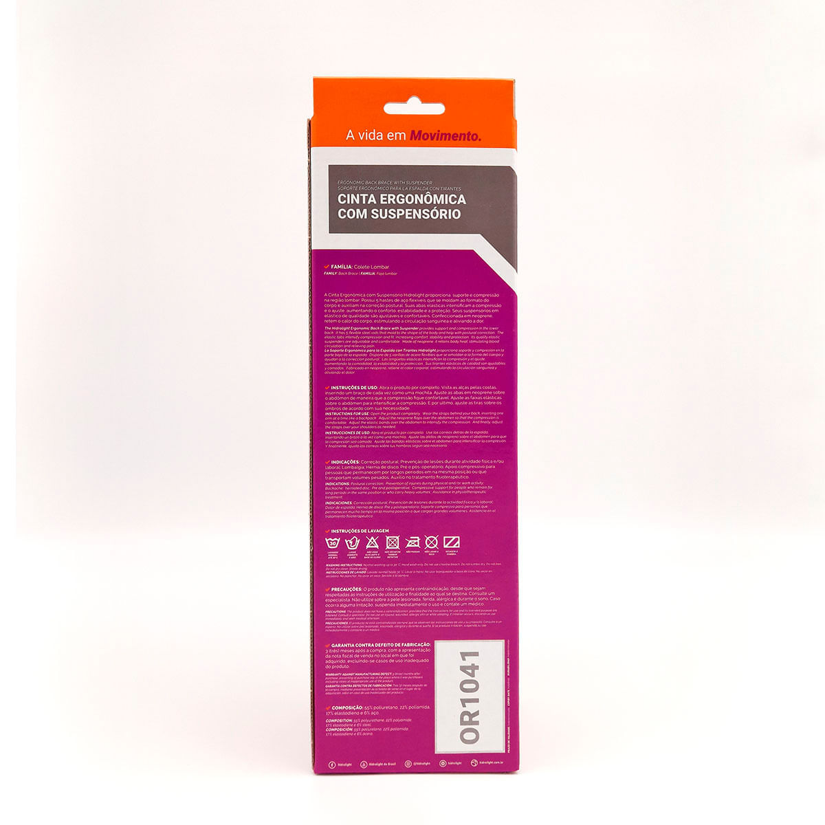 Cinta Ergonômica com Suspensório Hidrolight Tam G - unidade