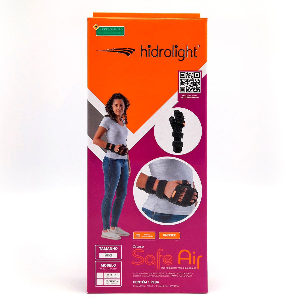 Tala para Punho e Mão Safe Air Hidrolight Lado Direito