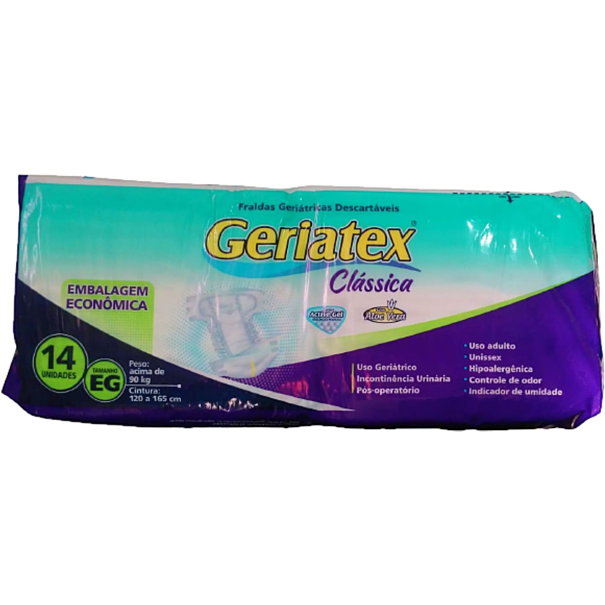 Fralda Geriátrica Geriatex Clássica Tamanho Eg 14 Unidades