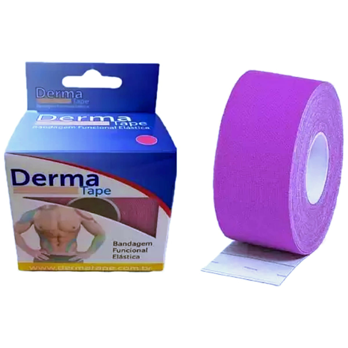 Bandagem Elástica Kinesio DermaTape 5mX5cm Lilas