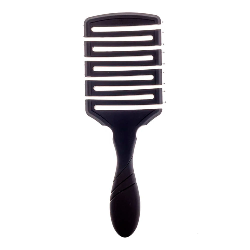 Escova De Cabelo Wet Brush Quadrada Flex Dry Preta Cabo Emborrachado