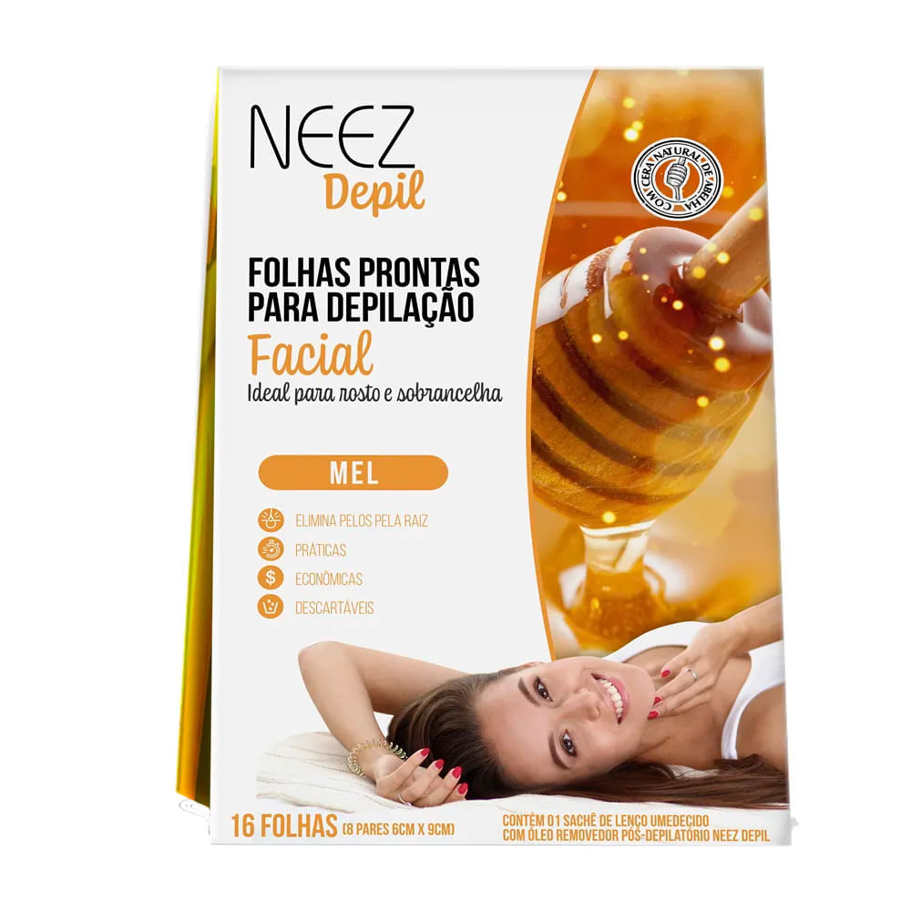 Folha Para Depilação Facial Depil Neez Com 16 Unidades