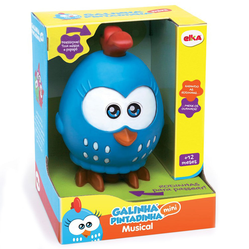 Mini Boneco Galinha Pintadinha Musical Elka
