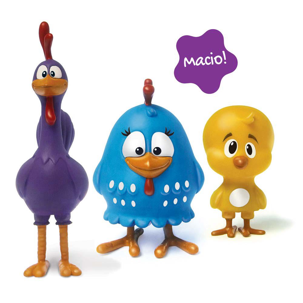 Mini Figuras - Galinha Pintadinha - 3 Personagens - Elka