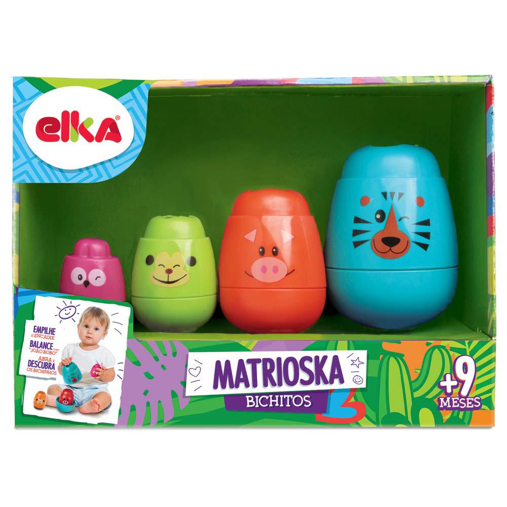 Brinquedo Educativo Matrioska Bichitos  Sortido Elka