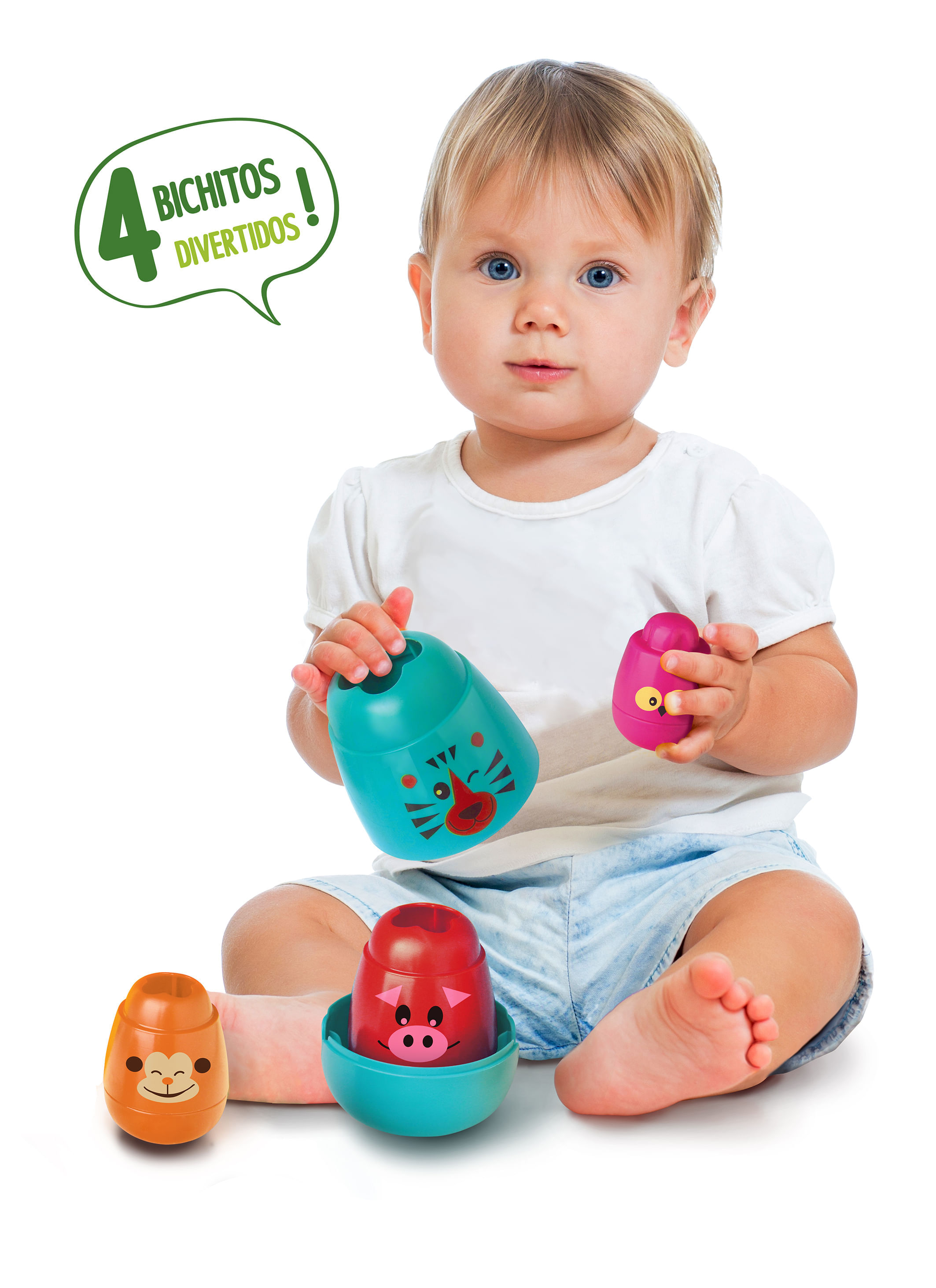 Brinquedo Educativo Matrioska Bichitos  Sortido Elka