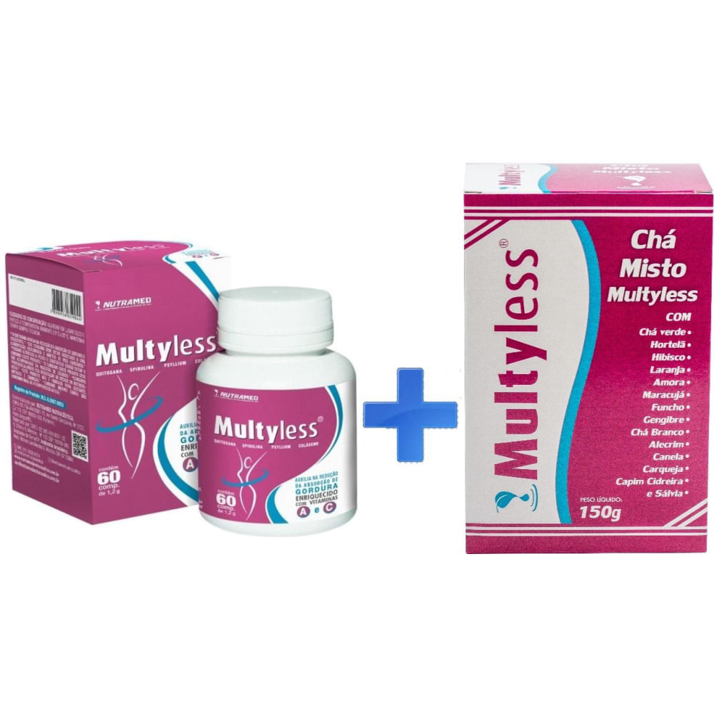 Multyless Com 60 cápsulas e Chá 100 gramas