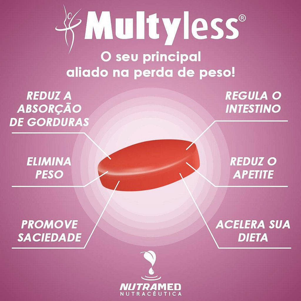 Multyless Com 60 cápsulas e Chá 100 gramas