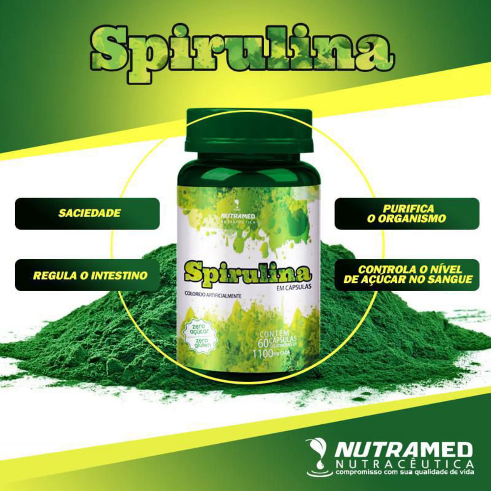 Spirulina Com 60 cápsulas
