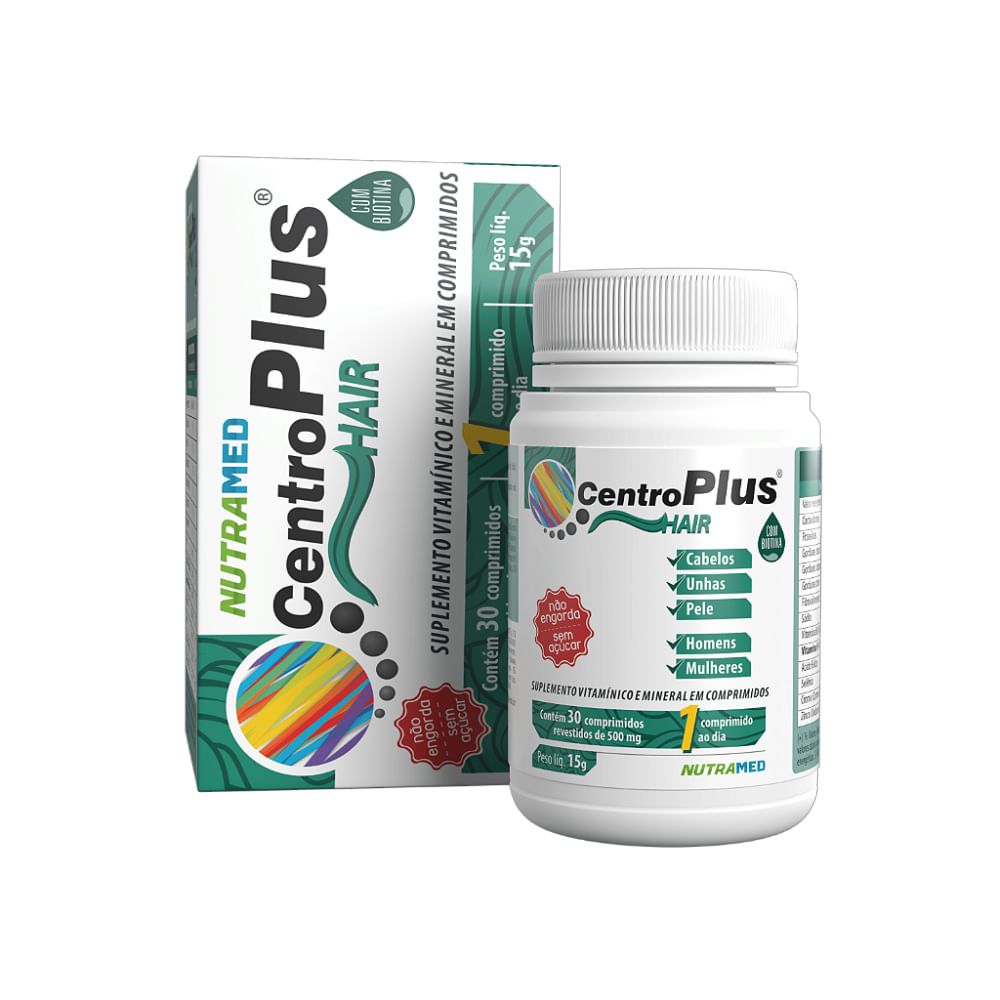 Centroplus Hair Nutramed Com 30 Comprimidos