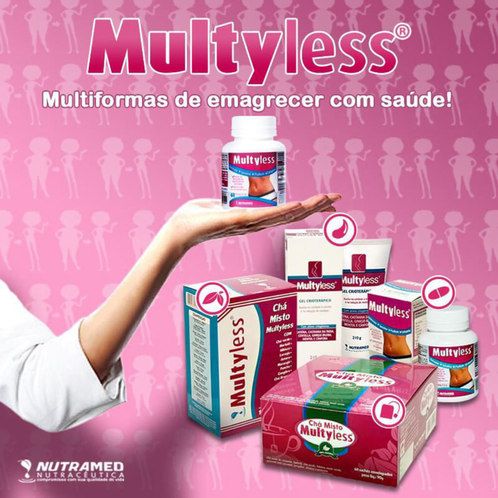 Chá Misto Multyless Nutramed Com 60 Sachês