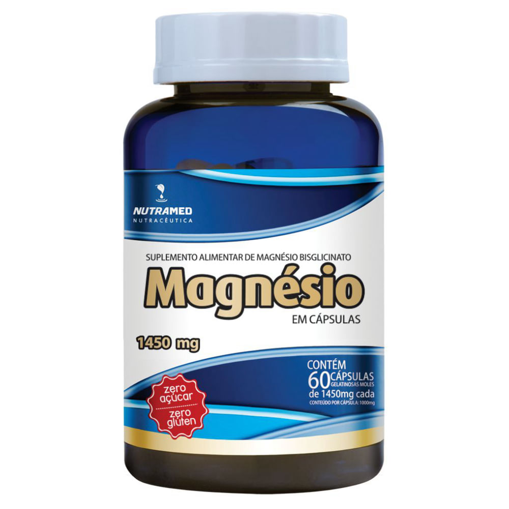 Magnésio Bisglicinato Nutramed Com 60 Cápsulas