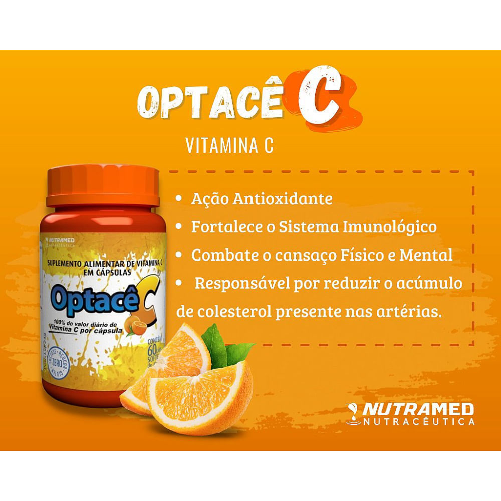 Kit Optacê C Nutramed Com 60 cápsulas Com 5 unidades