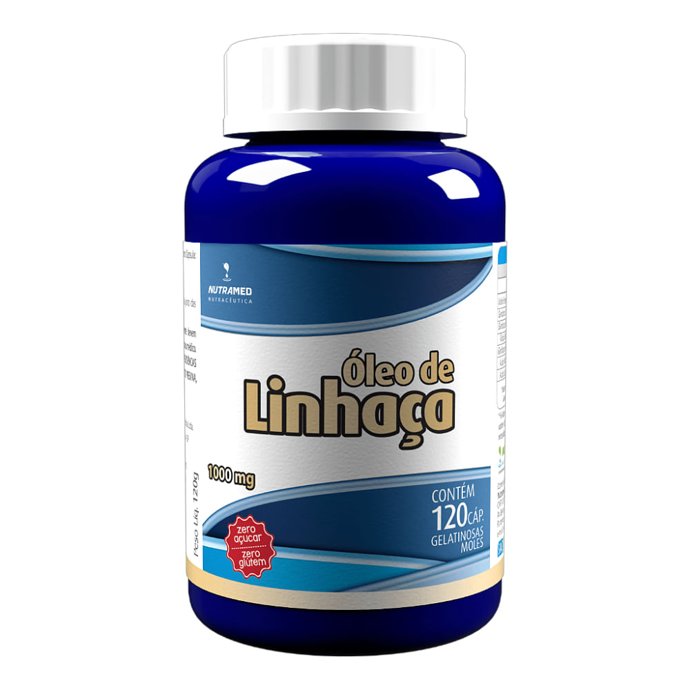 Óleo de Linhaça Nutramed Com 120 Cápsulas