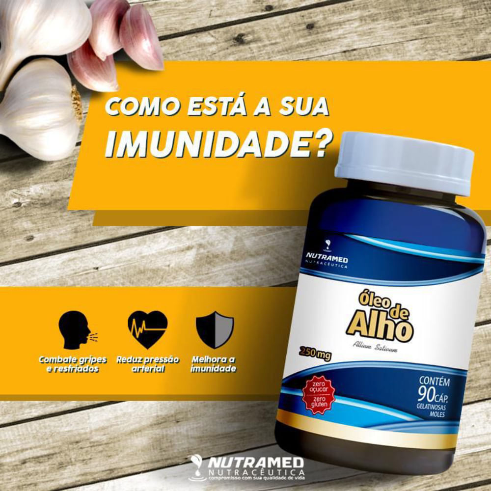Óleo de Alho Nutramed Com 90 cápsulas