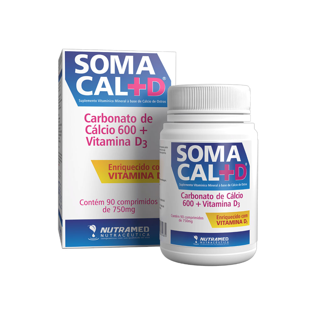 Suplemento Soma Cal + D Nutramed Com 90 comprimidos