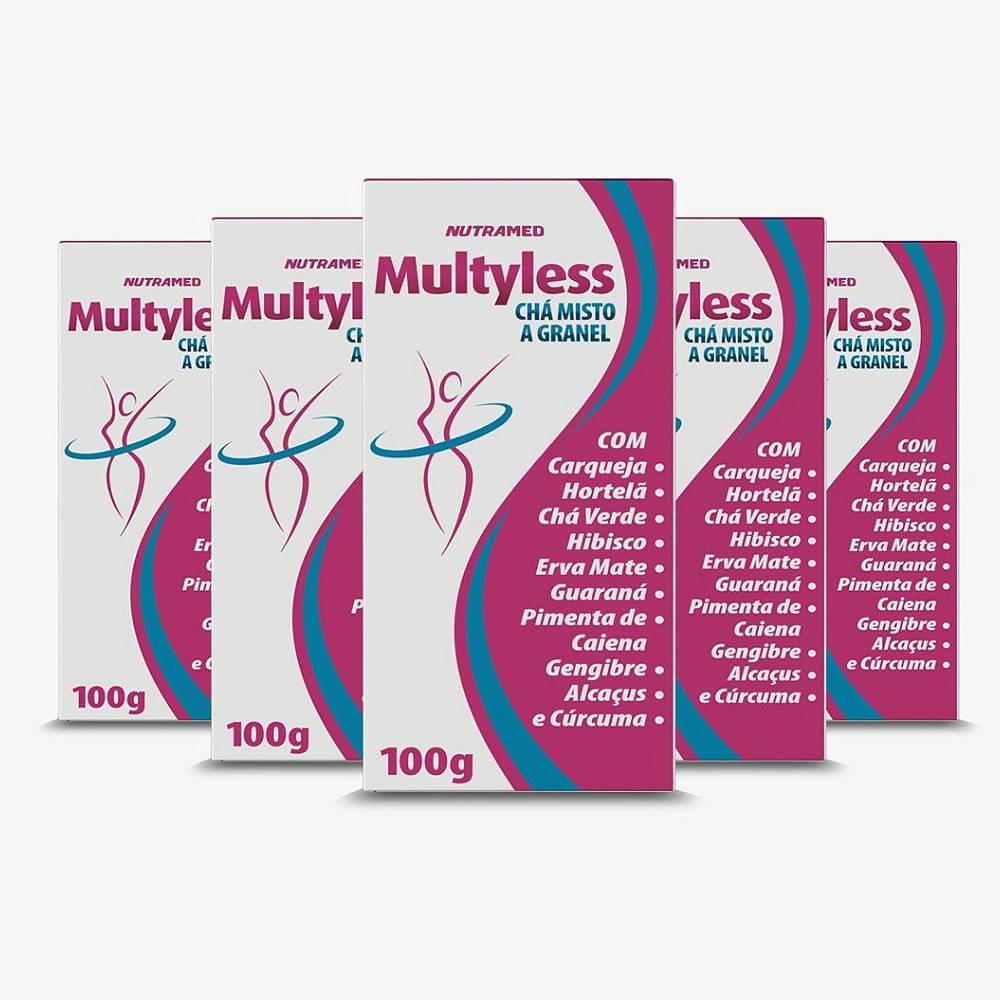 Kit 5 Unidades Multyless Chá Misto A Granel 100g Nutramed