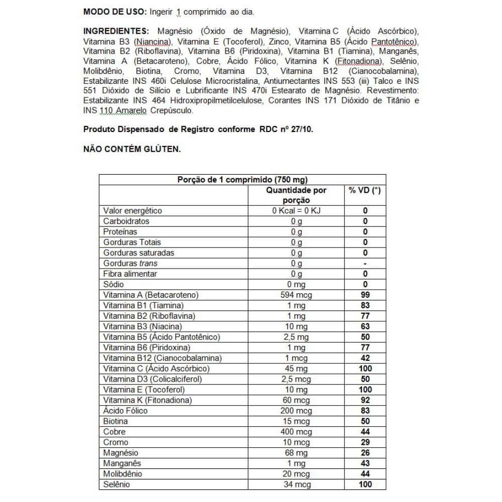 Centroplus A-Z Nutramed 30 comprimidos
