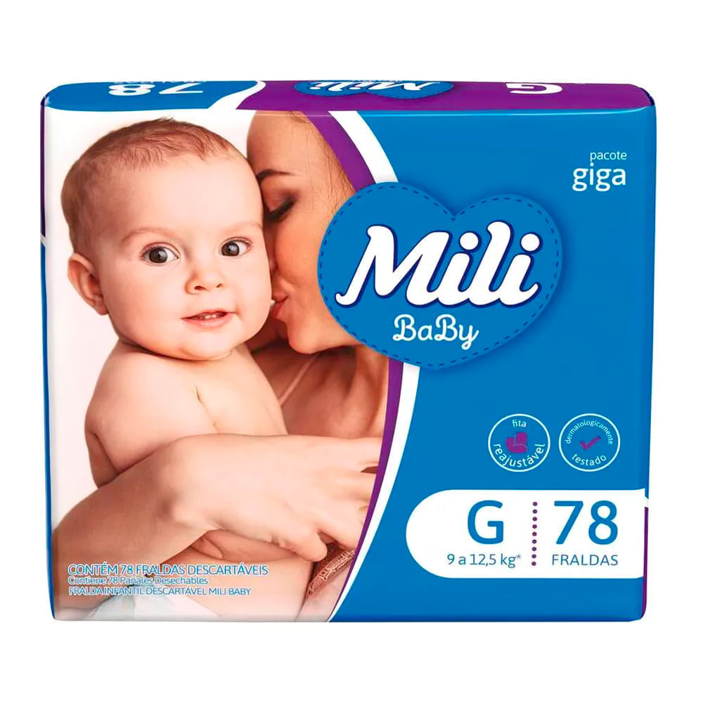 Fralda Descatável Mili Baby Giga G Com 78 Unidades - PanVel Farmácias