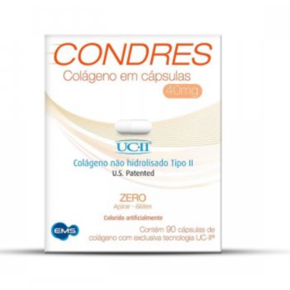 Suplemento Alimentar Condres 40mg Tipo II 90 Cápsulas