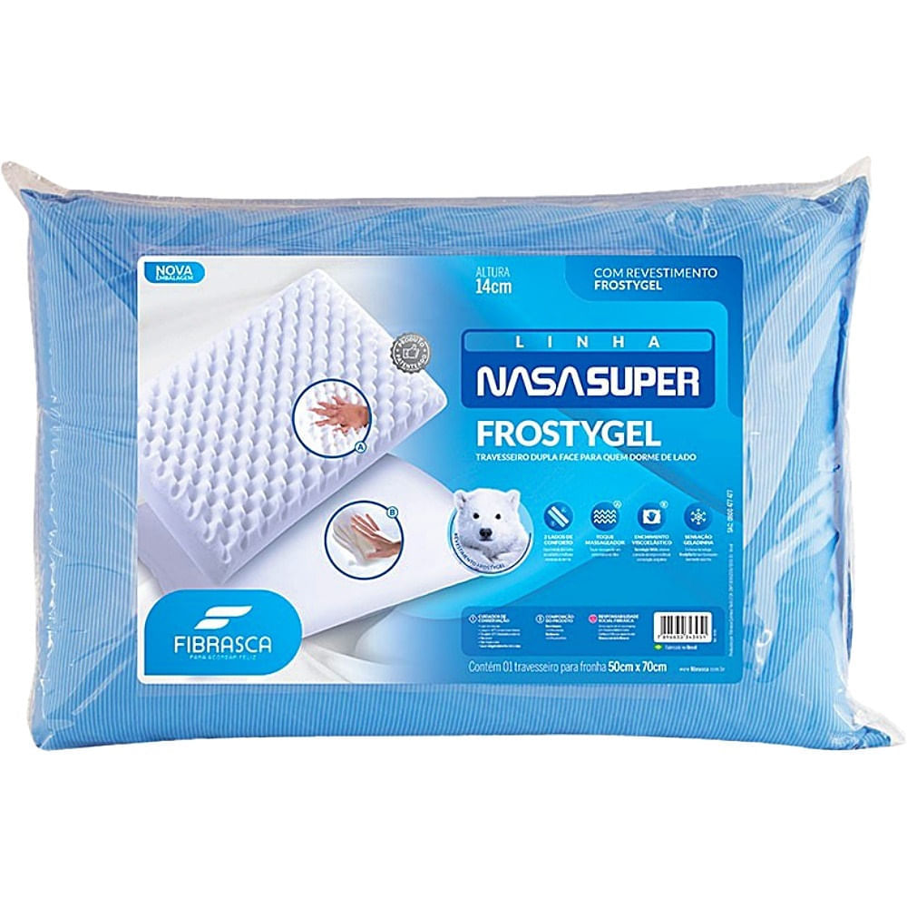 Travesseiro Nasa Super Frostygel Fibrasca