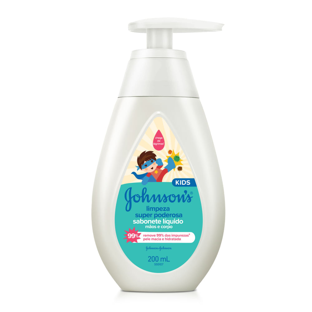Sabonete Liquido Infantil Johnsons Baby Super Poderosa 200ml
