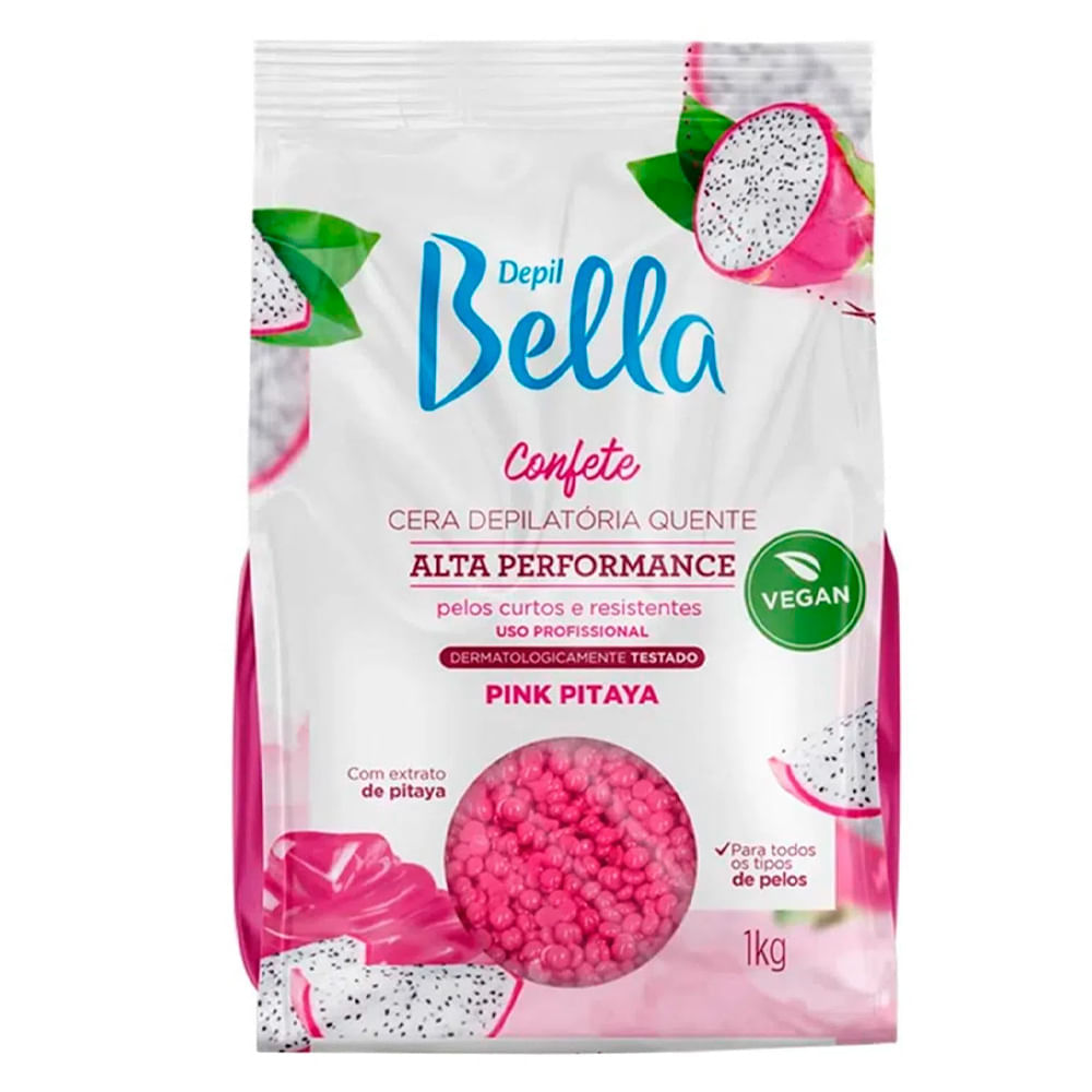 Cera Depilatória Quente Depil Bella Confete Pink Pitaya 1kg