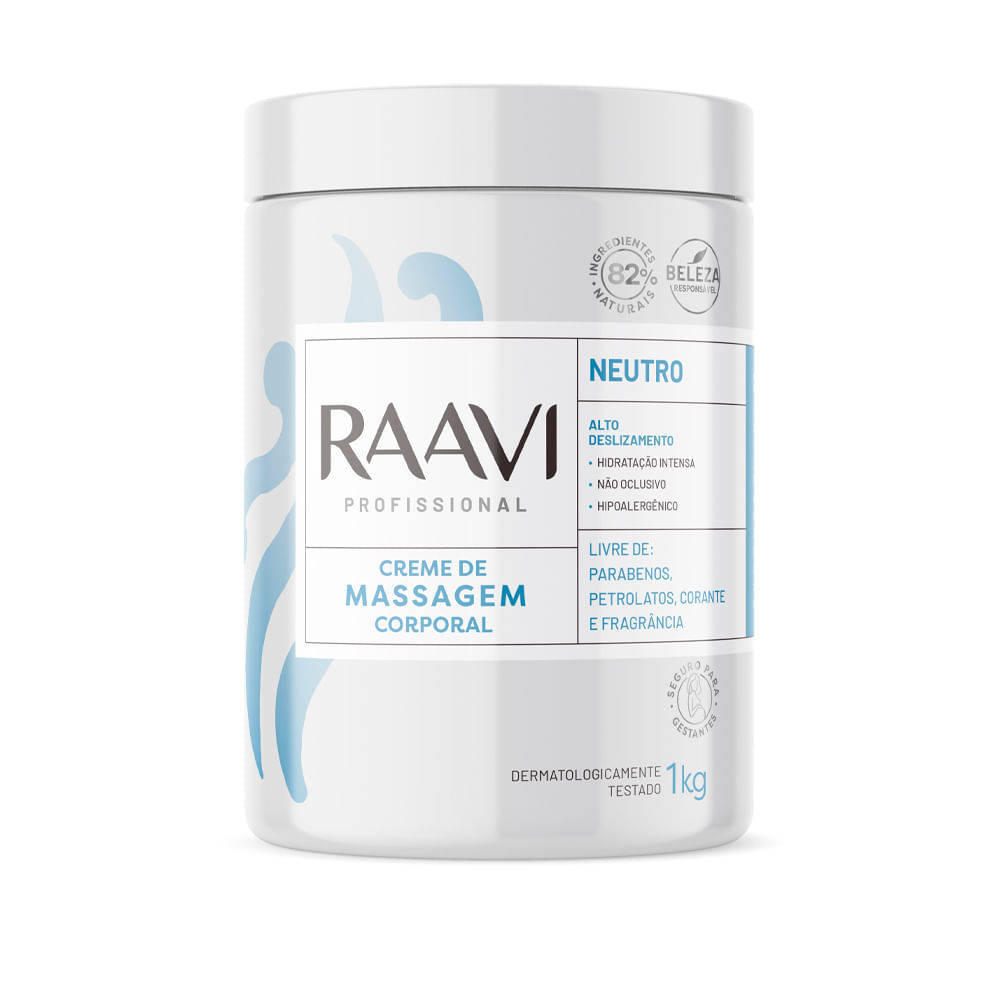 Creme Para Massagem Raavi Neutro 1kg