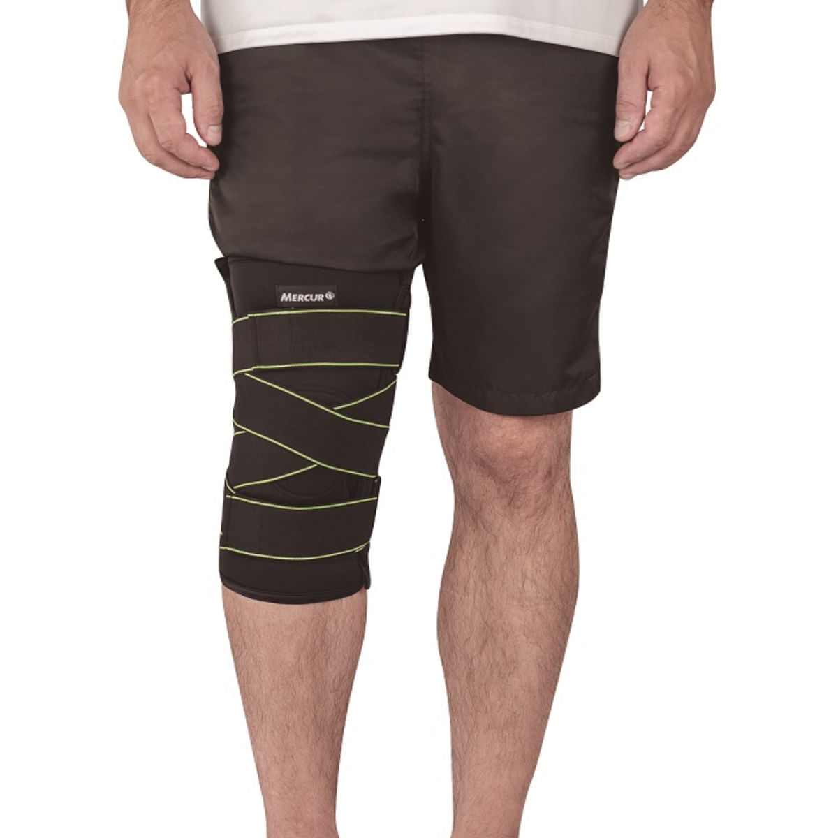 Joelheira Articulada Com Dobradiças E Cintas Cruzadas Mercur Tamanho G