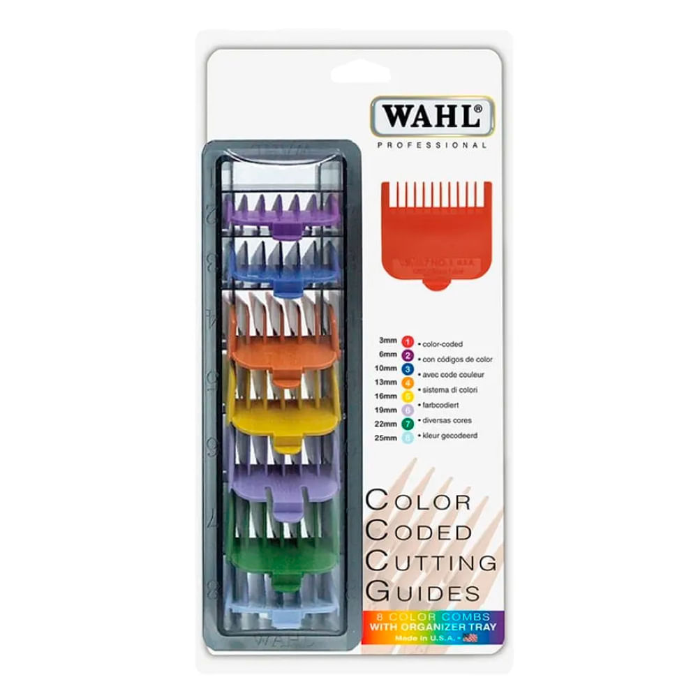 Kit De Pentes Para Máquina De Corte Wahl Coloridos 1 Ao 8