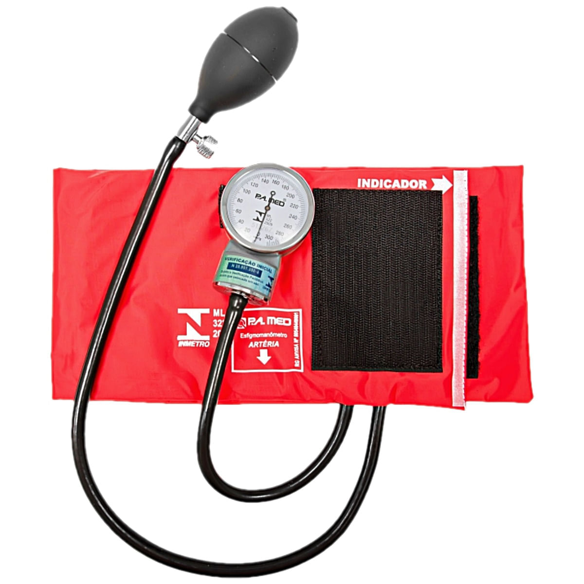 Kit Acadêmico KPA255 P.A. MED Vermelho Com Bolsa Ergonômica Preta