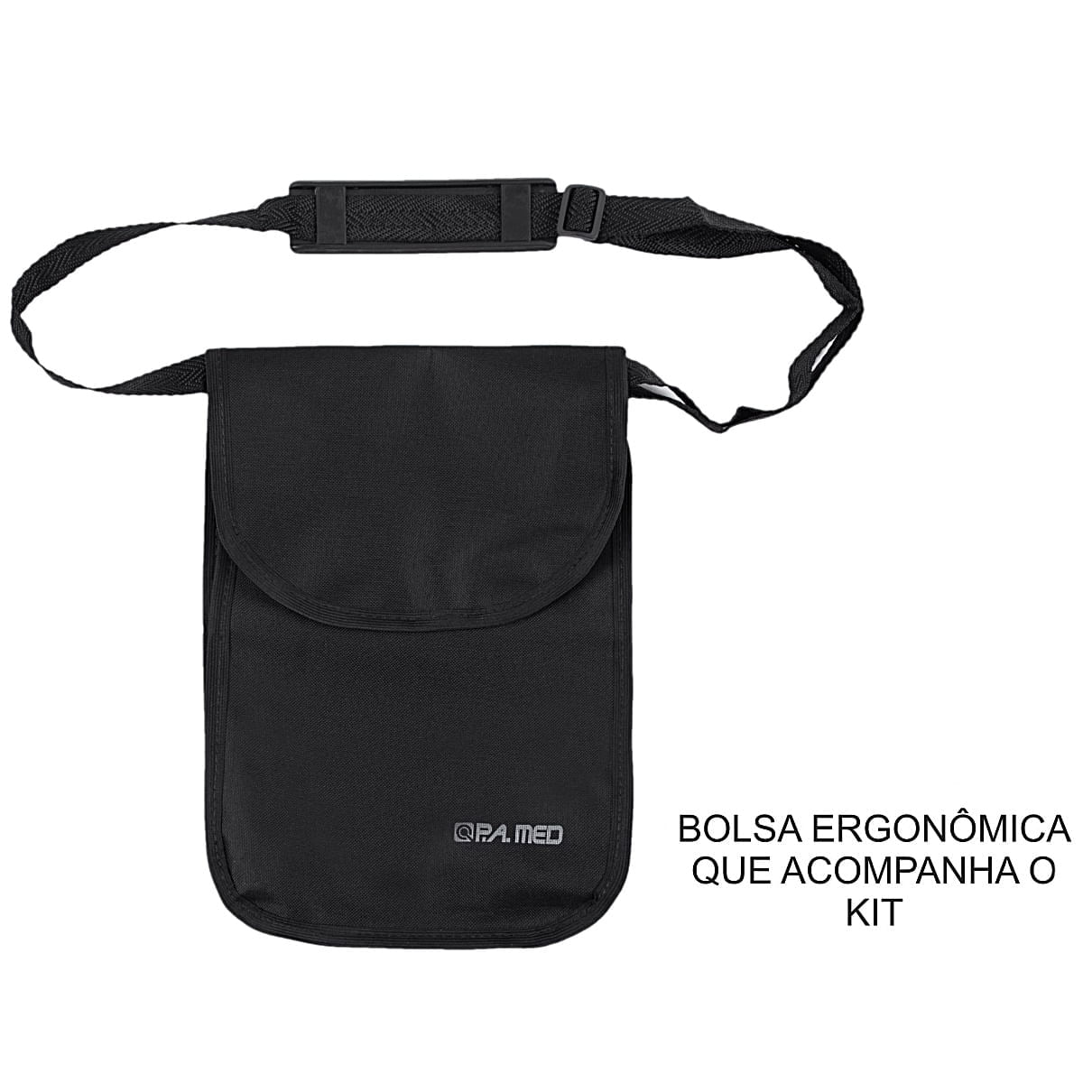 Kit Acadêmico KPA255 P.A. MED Vermelho Com Bolsa Ergonômica Preta
