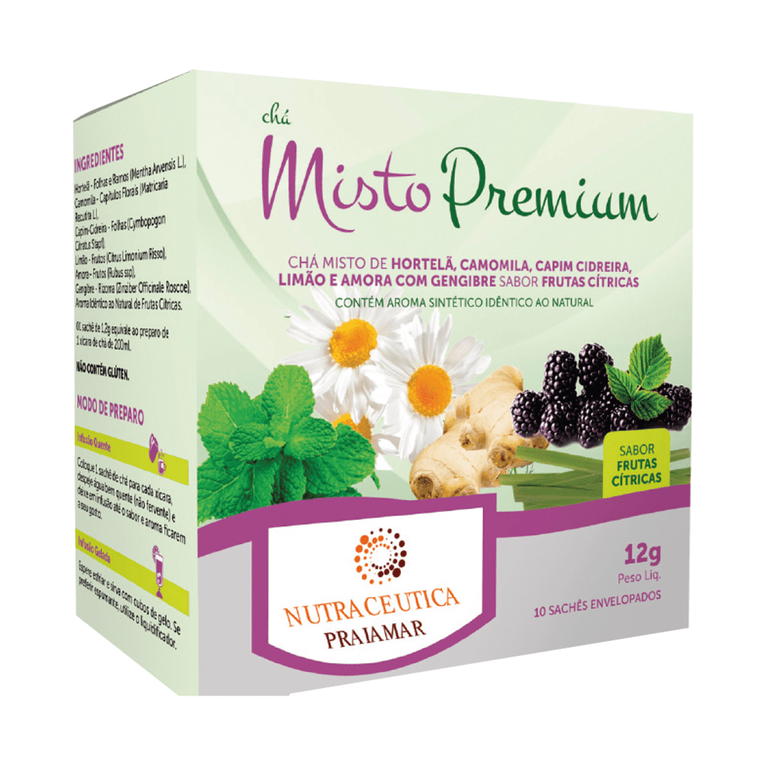 Chá Misto Premium Nutraceutica Praiamar 10 Sachês