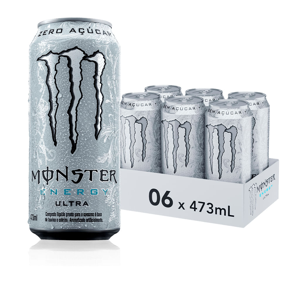 Kit Energético Monster Energy Ultra Lata 473ml 6 Unidades