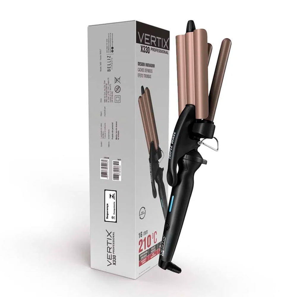Modelador De Cabelo Triondas Vertix X330 Triple Wave Bivolt