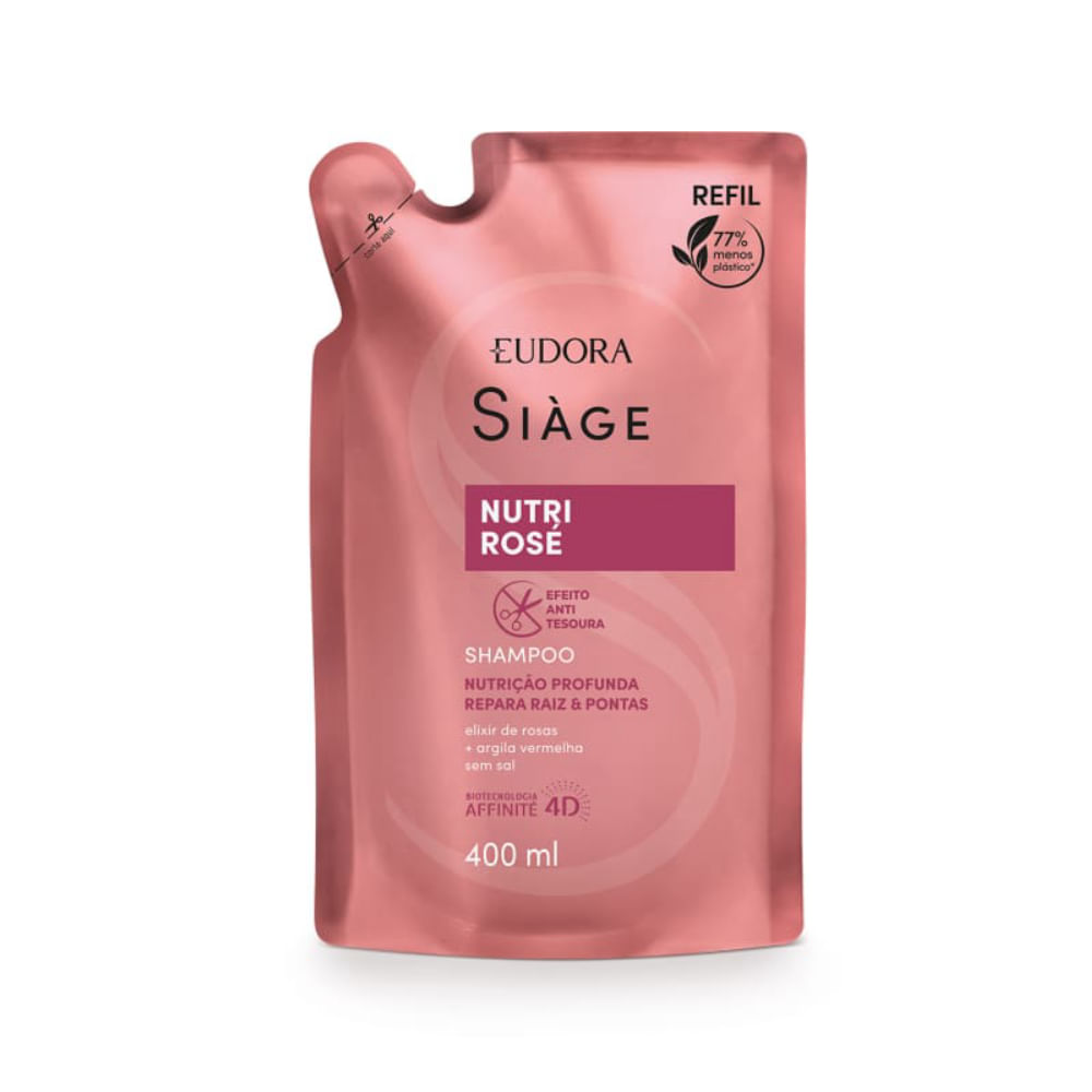 Shampoo Eudora Siàge Nutri Rosé Refil 400ml