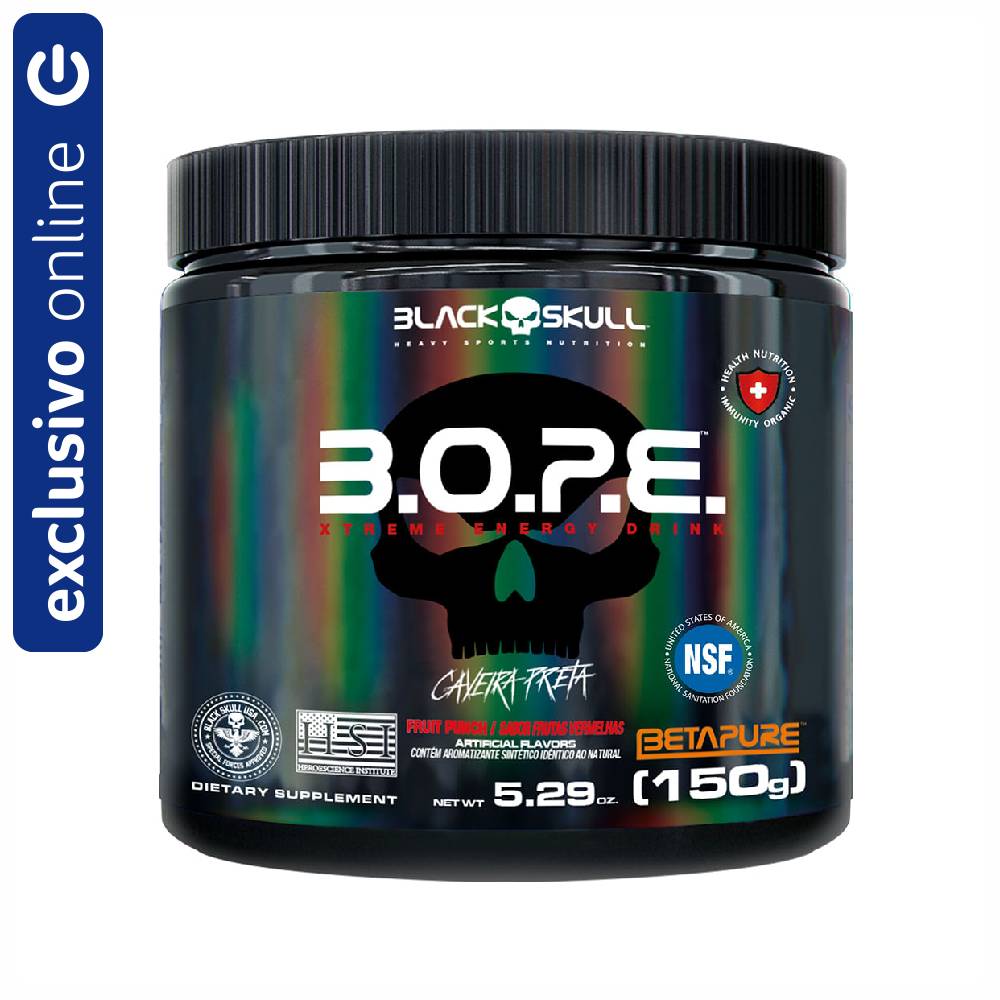 PRÉ TREINO B.O.P.E FRUITH PUNCH BLACK SKULL  150G N/A
