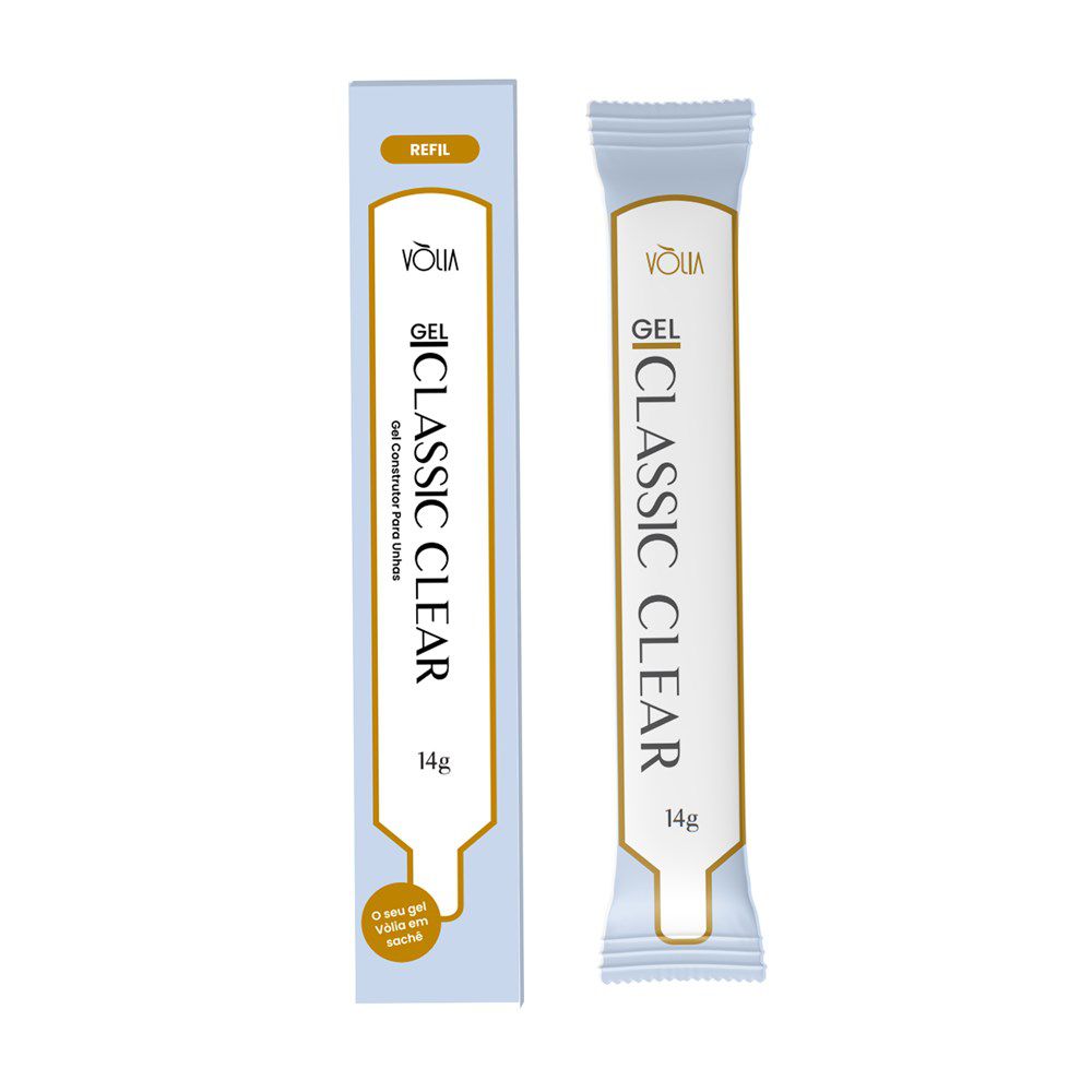 Sachê Gel Classic Clear Bisnaga Refil Volia 14g