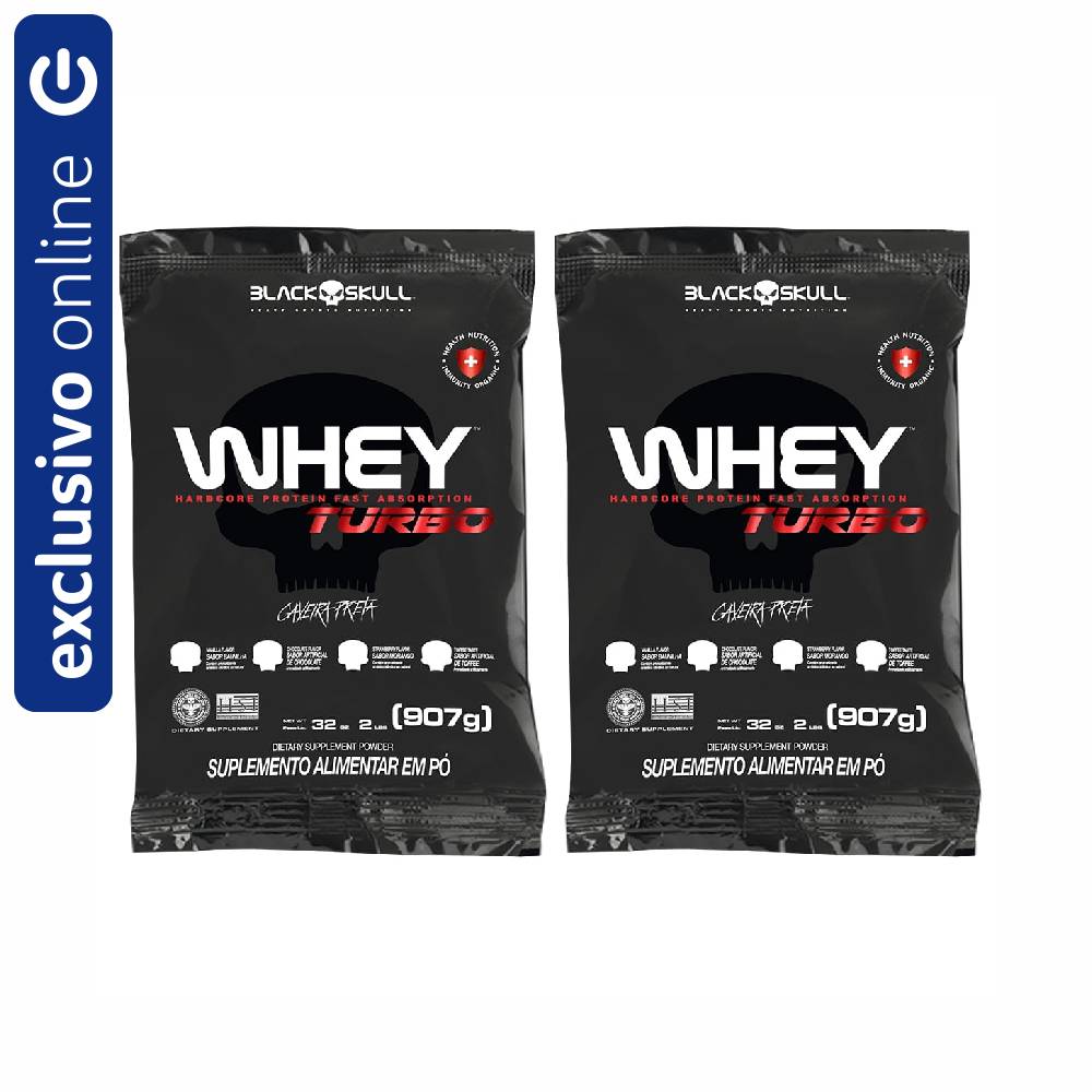 Kit Whey Turbo Chocolate + Morango 2 Unidade  N/a