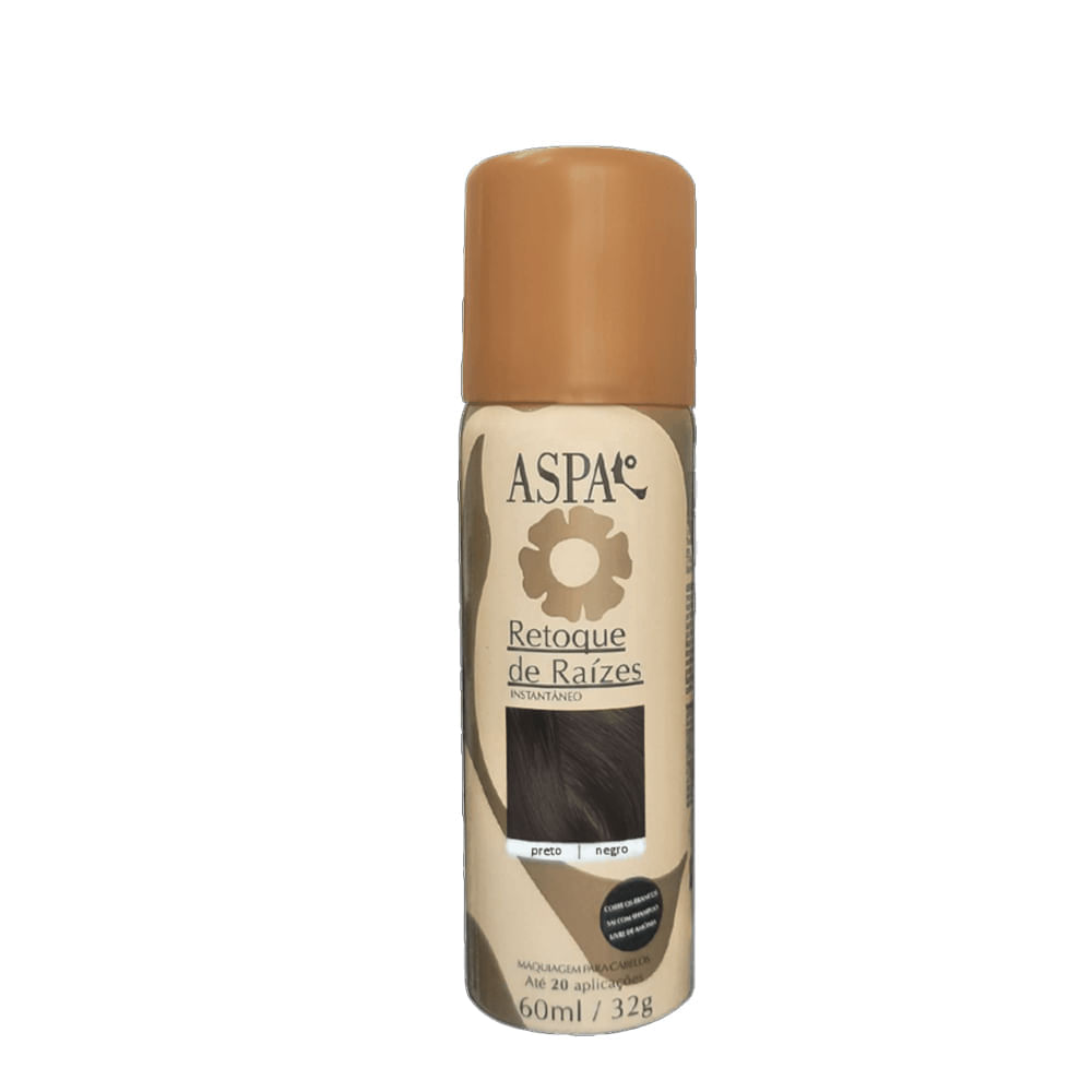 Retoque De Raízes Aspa Spray Preto 60ml
