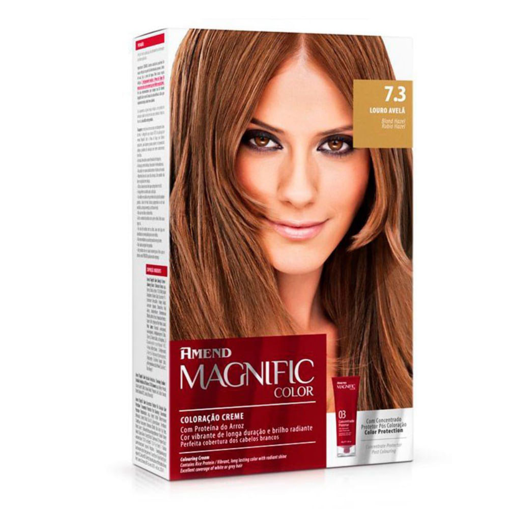 Kit Coloração Creme Amend Magnific Louro Avelã 7.3