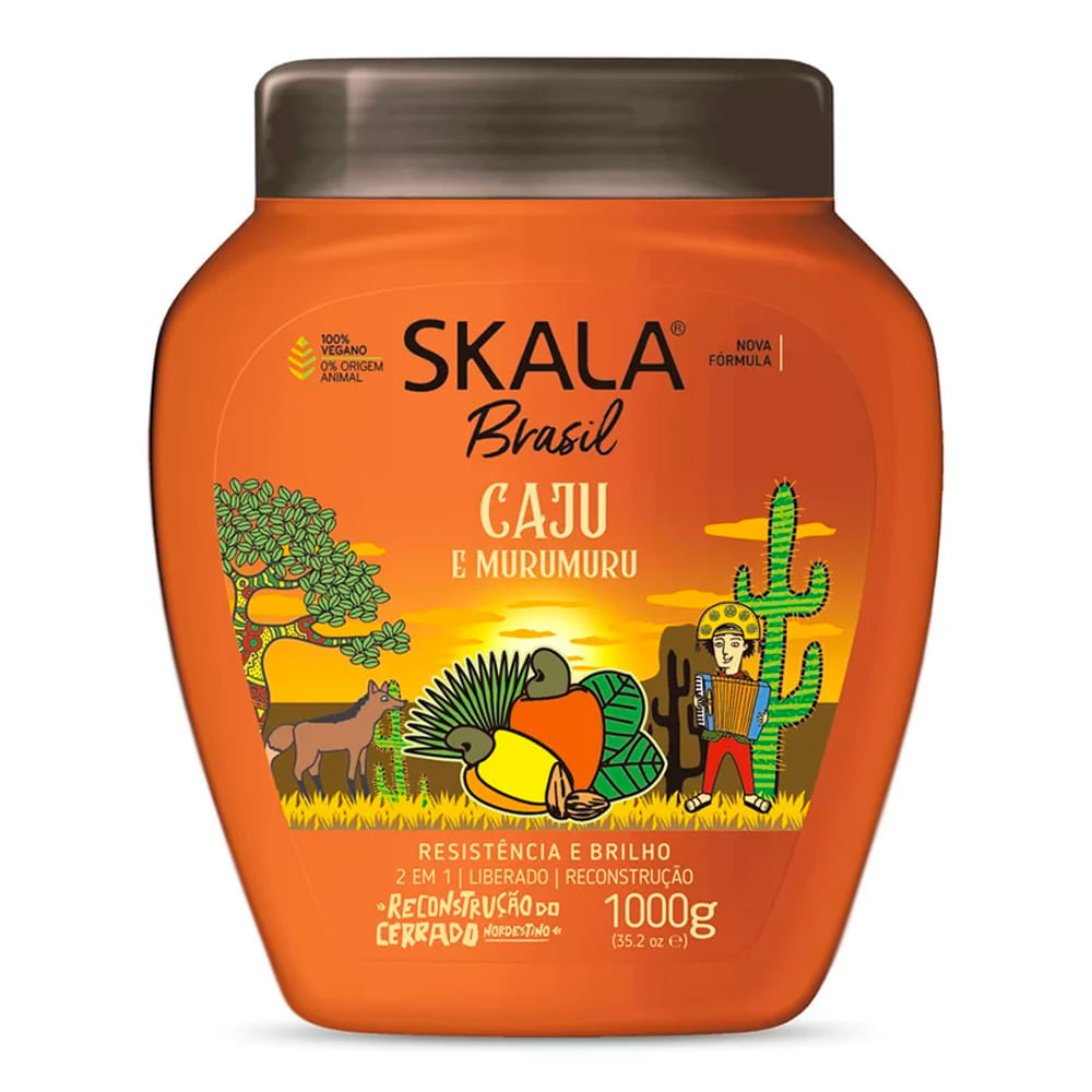 Máscara Capilar De Tratamento Skala Caju E Murumuru 2 Em 1 1kg