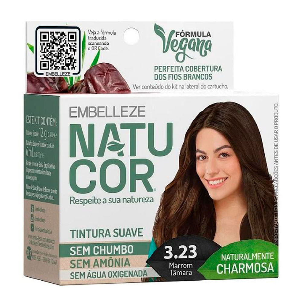 Tintura em Pó Natucor Embelleze Tamara 3.23 12g