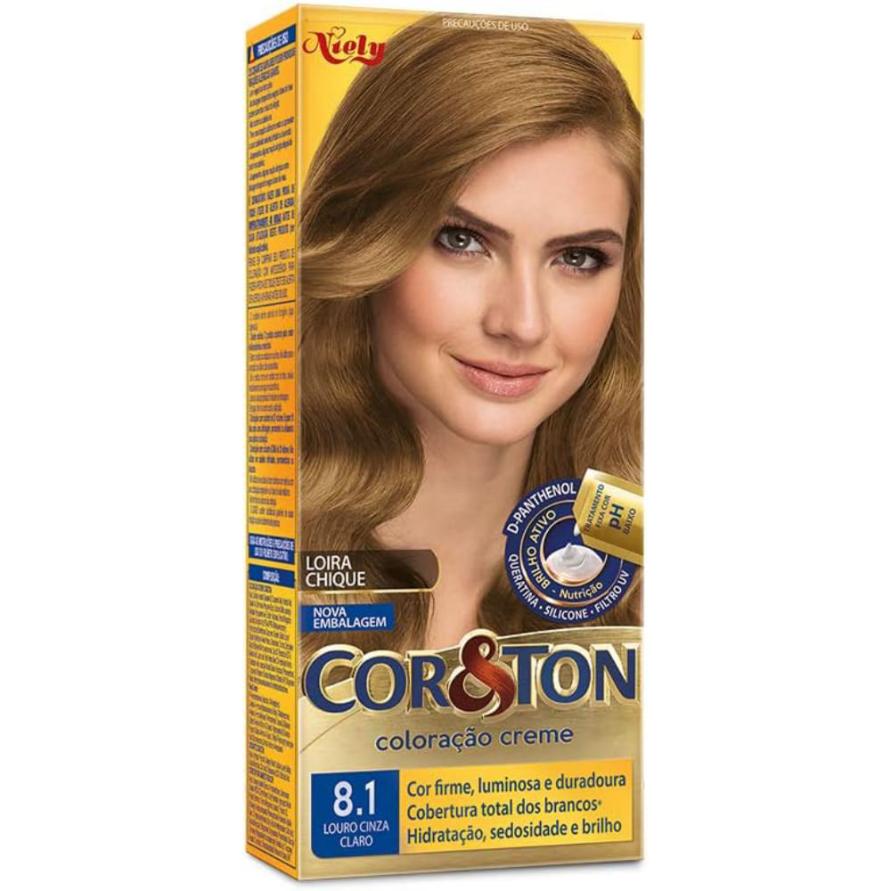 Tintura Creme Cor & Ton Louro Cinza Claro 8.1