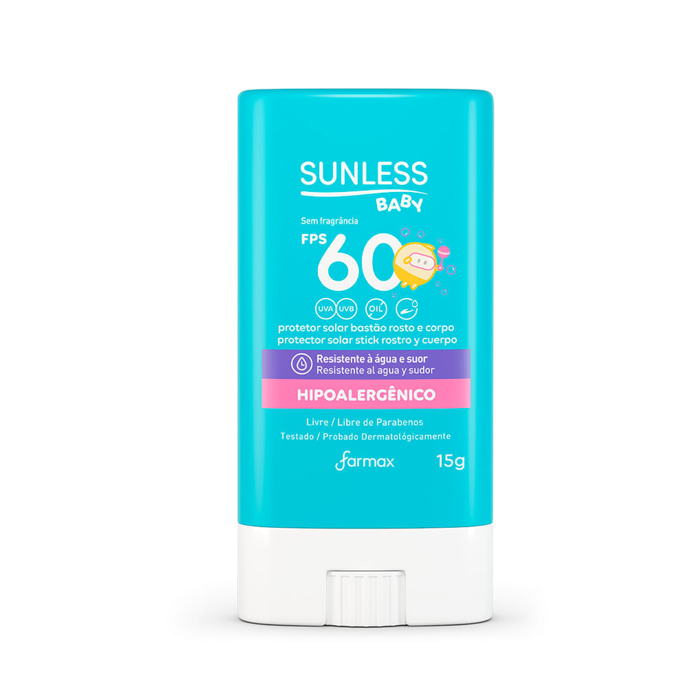 Protetor Solar Sunless Baby Stick FPS60 15g