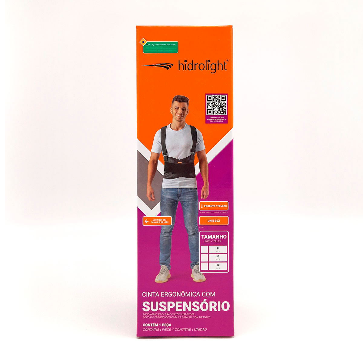 Cinta Ergonômica com Suspensório Hidrolight Tamanho P