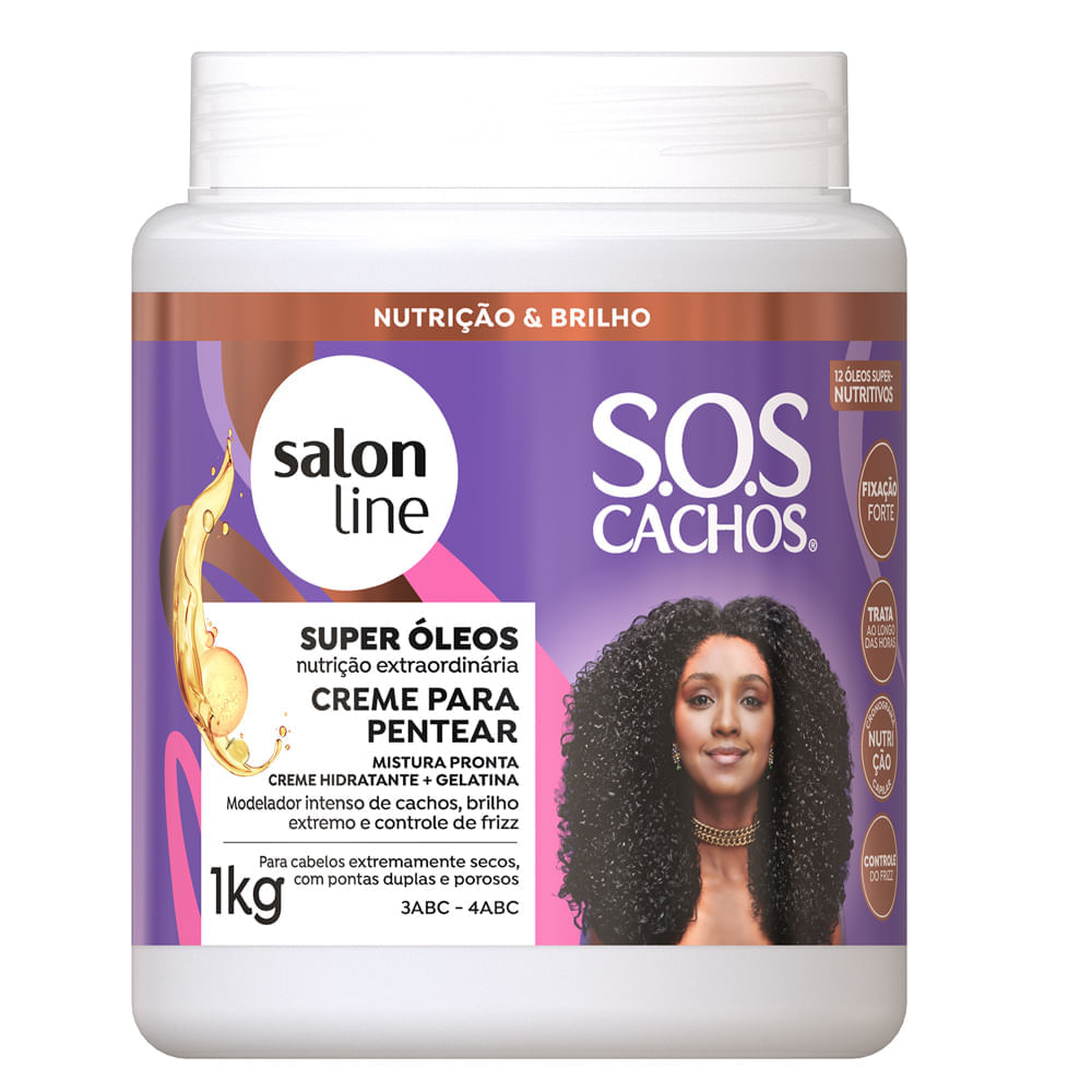 Creme Para Pentear Salon Line Super Volumao 1L, creme capilar, creme  hidratante, hidratação capilar, creme de pentear, creme para pentear.