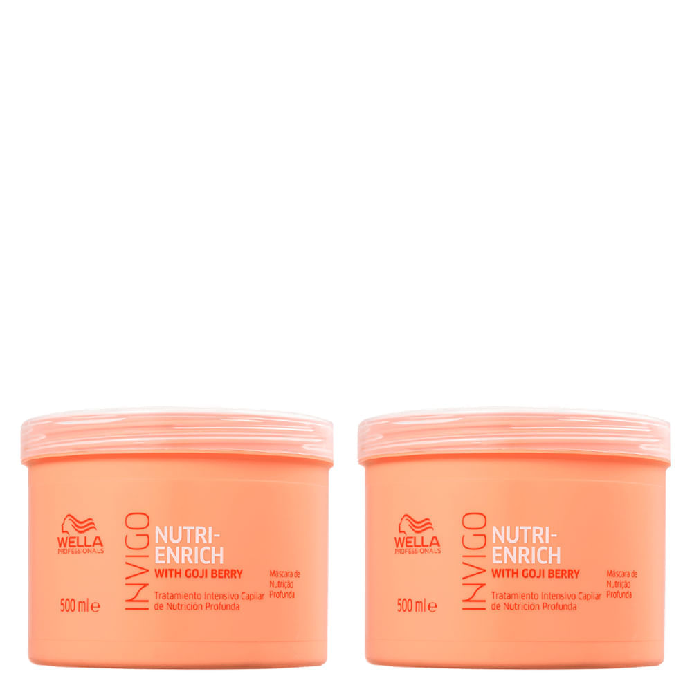 Kit Wella Professionals Invigo Nutri Enrich Máscara De Nutrição 500 Ml 2 Unidades