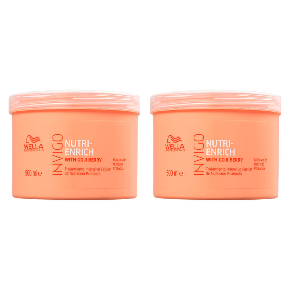 Kit Wella Professionals Invigo Nutri Enrich Máscara de Nutrição 500 ml 2 Unidades