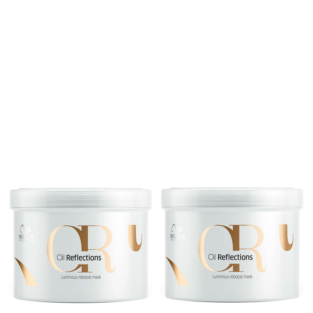 Kit Wella Professionals Oil Reflections Máscara de Brilho 500 ml 2 Unidades